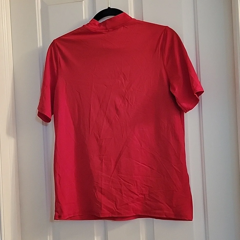 Lands End red with surf boards rashguard  large husky